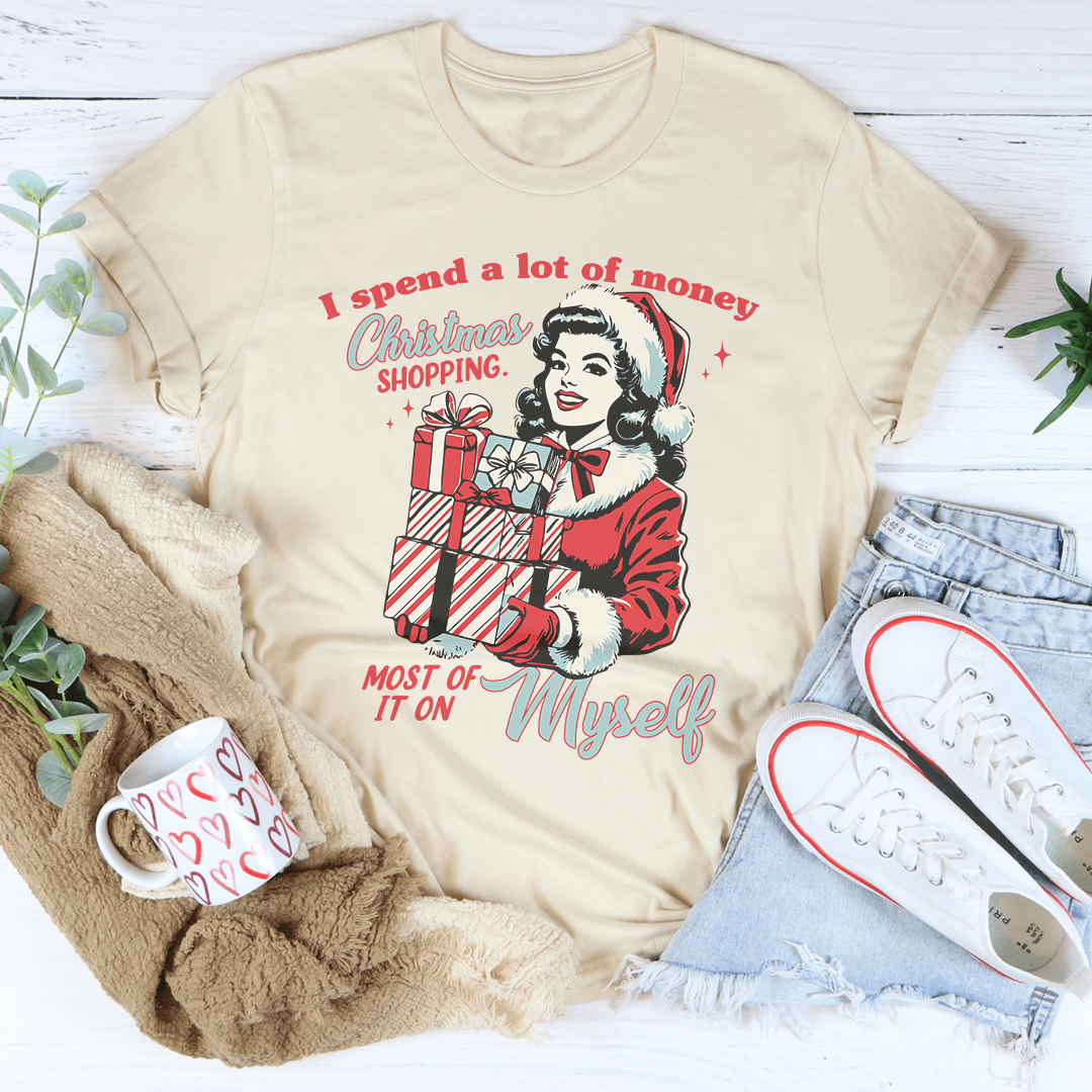 I Spend A Lot Of Money Christmas Shopping Tee-2