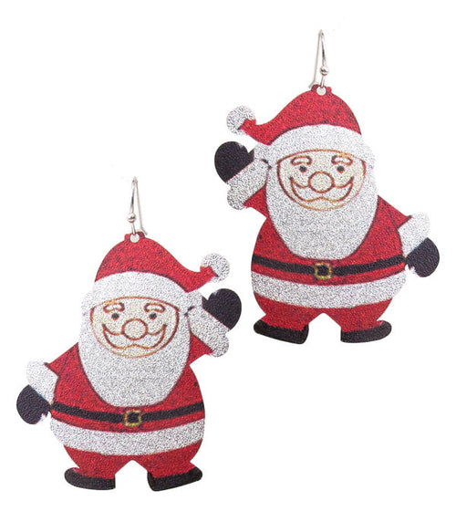 CHRISTMAS THEME METAL SHEET EARRING - SANTA-0