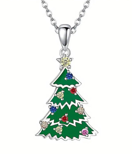 CHRISTMAS THEME NECKLACE - TREE-0