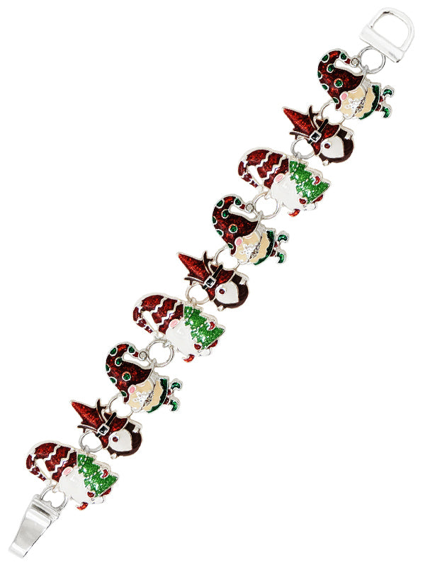 CHRISTMAS THEME EPOXY GNOME MAGNETIC BRACELET-0