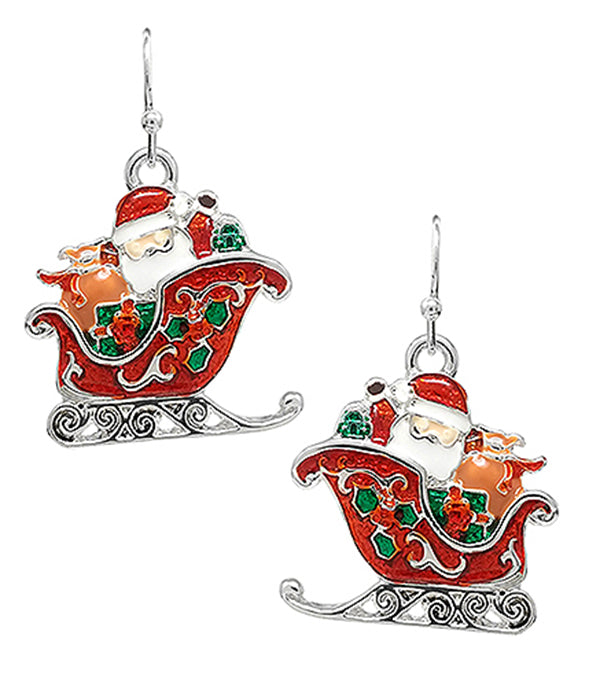 CHRISTMAS THEME EARRING - SANTA-0