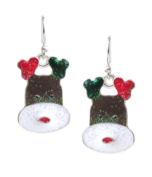CHRISTMAS THEME REINDEER EARRING-0