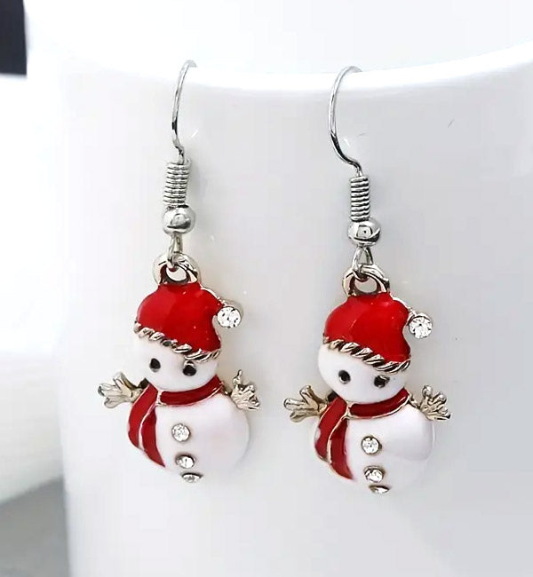 Festive Snowman Earrings christmas-0