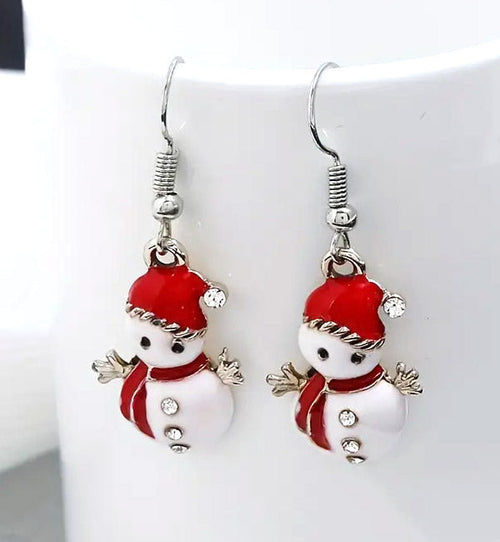 Festive Snowman Earrings christmas-0