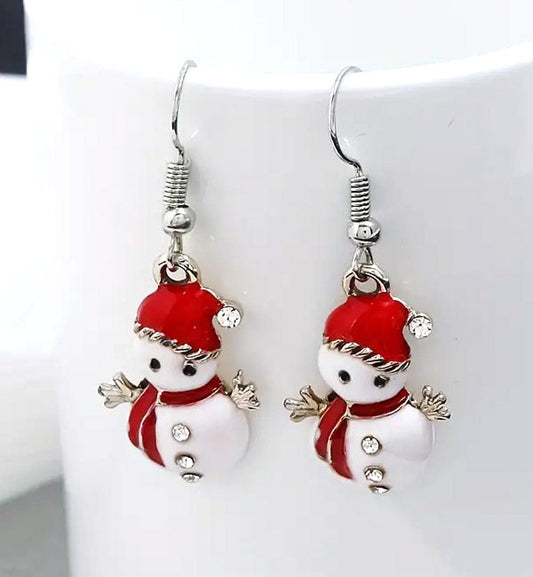 Festive Snowman Earrings christmas-0