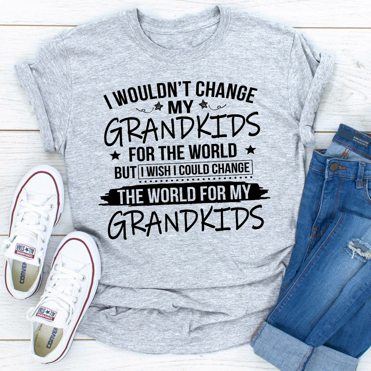 I Wouldn't Change My Grandkids For The World T-Shirt-12