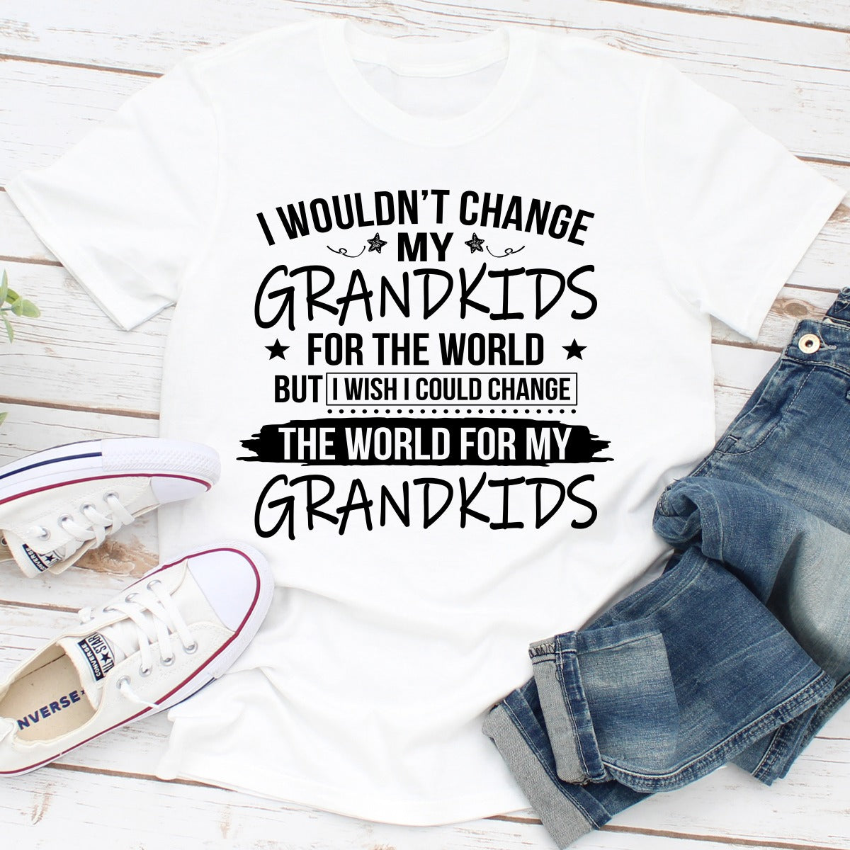 I Wouldn't Change My Grandkids For The World T-Shirt-4