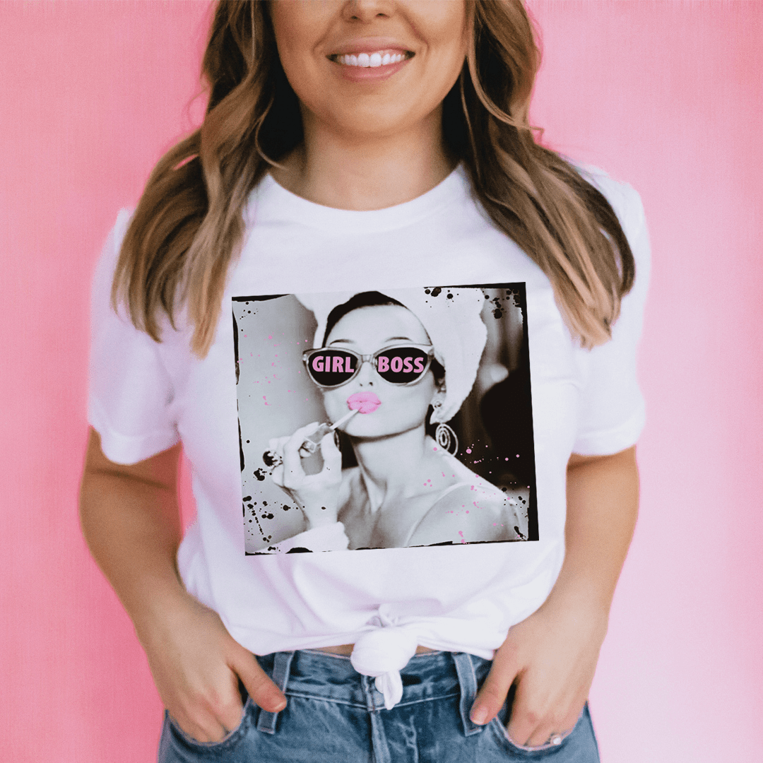 Lipstick Girl Boss Tee-0