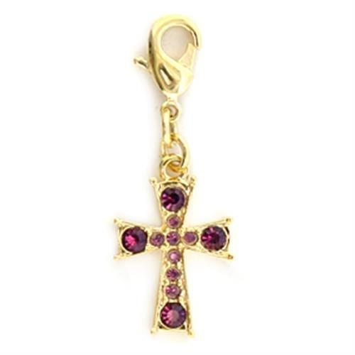 Amethyst Crystal Pendant Top Grade Crystal Gold Brass For Her