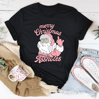 Merry Christmas A-sholes Tee-0
