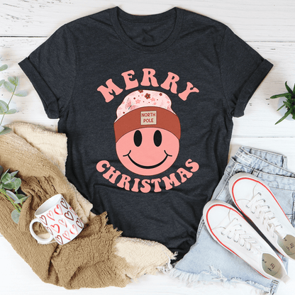 Merry Christmas Smiley Tee-3