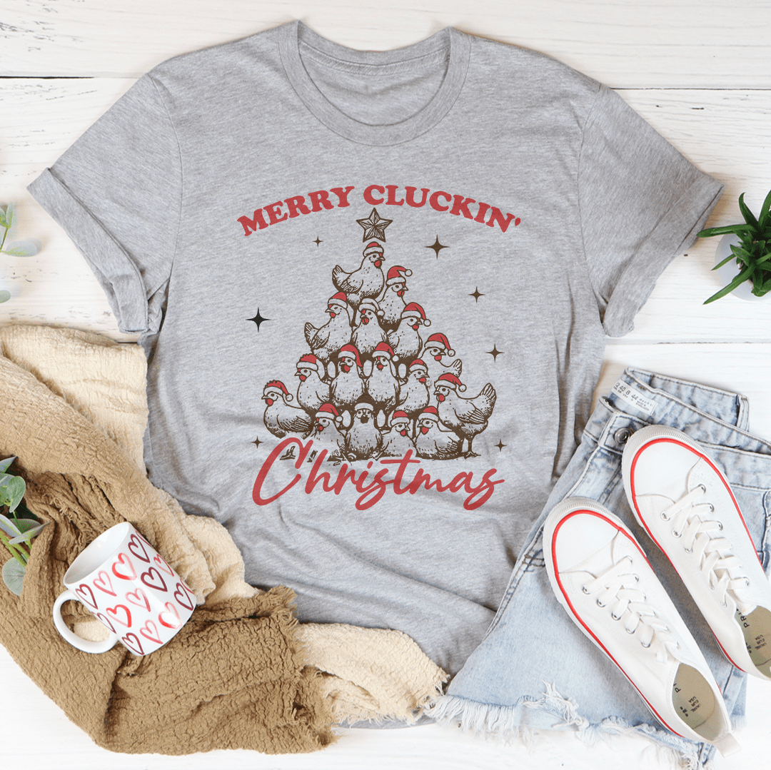 Merry Cluckin Christmas Tee-2
