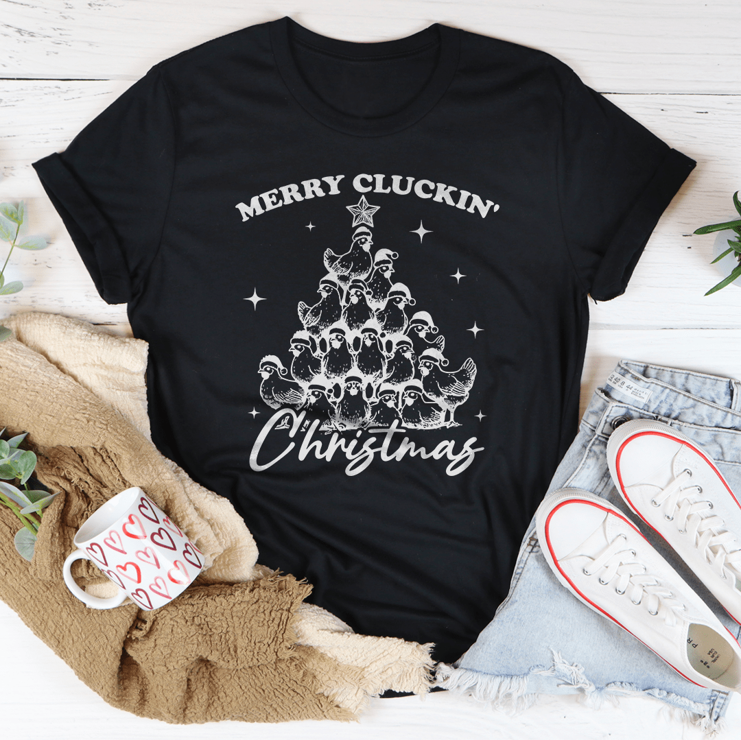 Merry Cluckin Christmas Tee-0