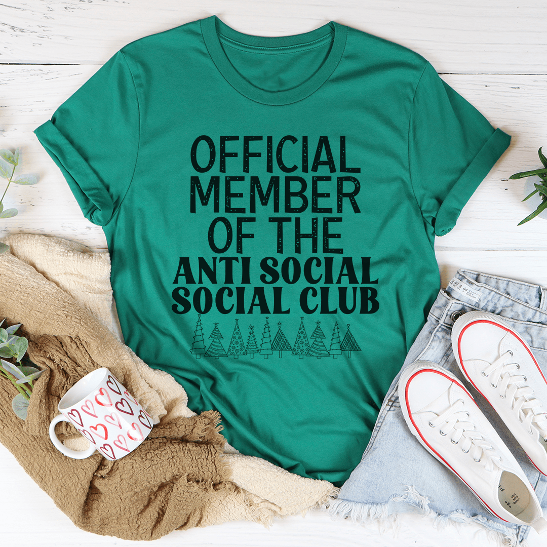 Official Member Of The Anti Social Club Christmas Tee-0