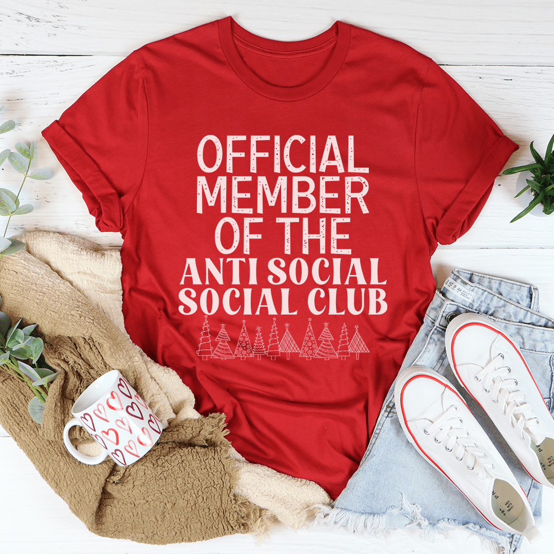 Official Member Of The Anti Social Club Christmas Tee-1