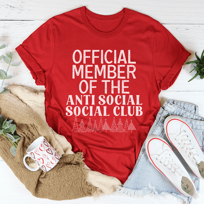 Official Member Of The Anti Social Club Christmas Tee-1
