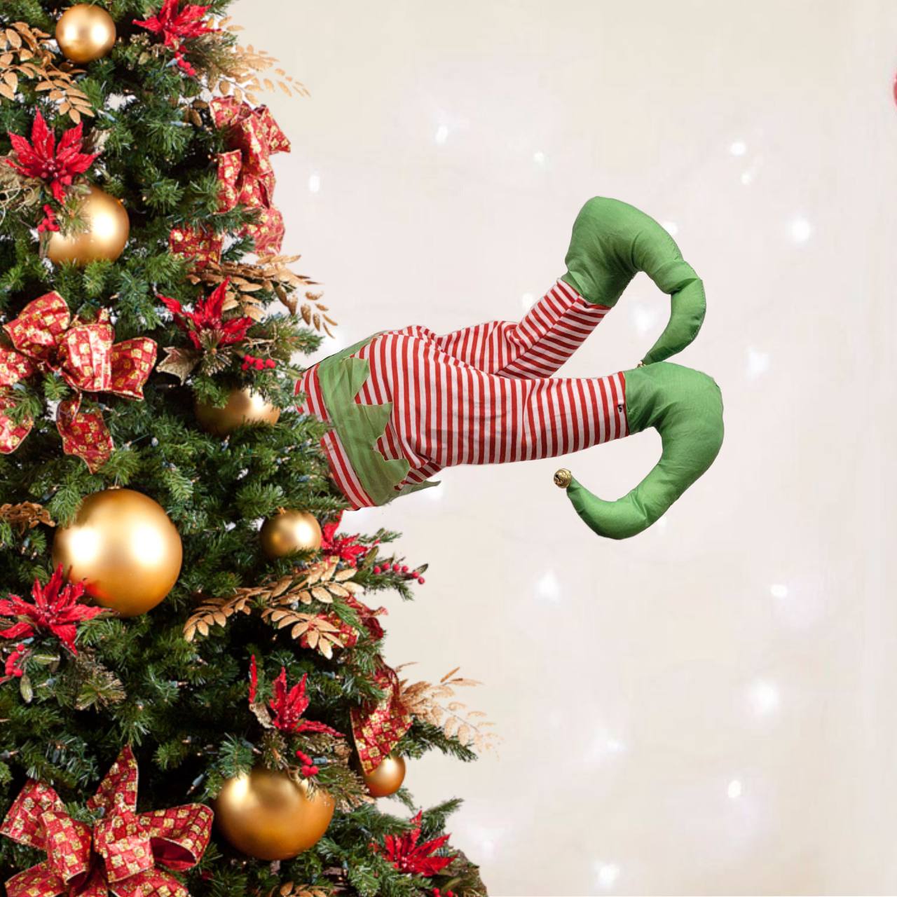Animated Elf Legs Kickers. Christmas Decor F07M4-30-W232B-0