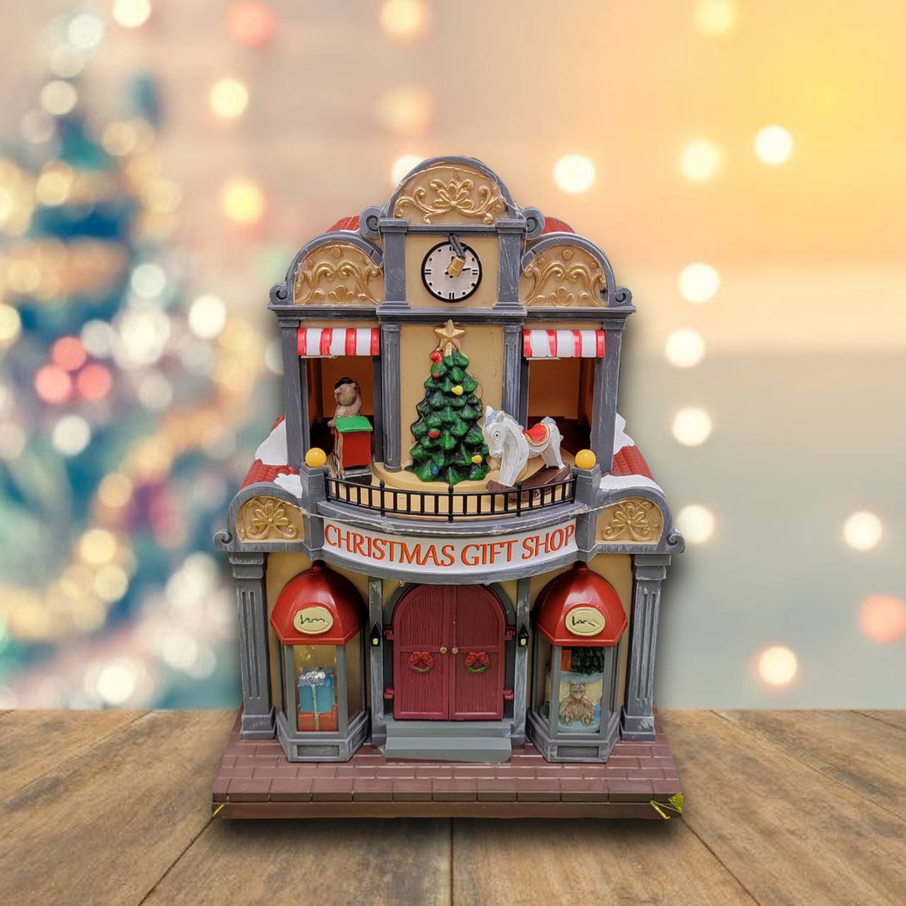 Christmas Village. Christmas Gift Shop with LED Lights F07M4-22-Y316-1