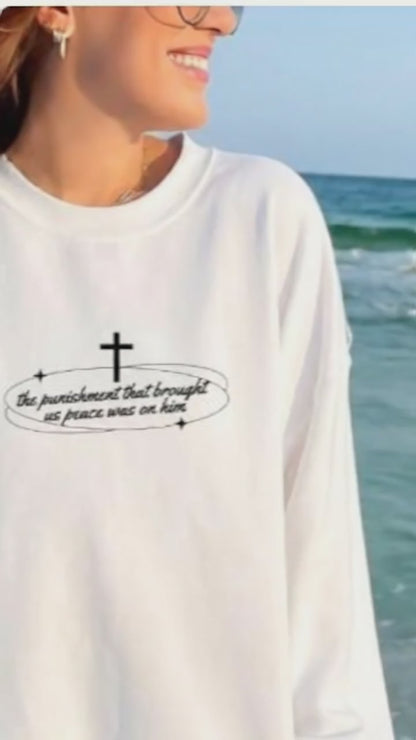 Christian Sweatshirt By His Wounds Unisex Comfortable Fleece