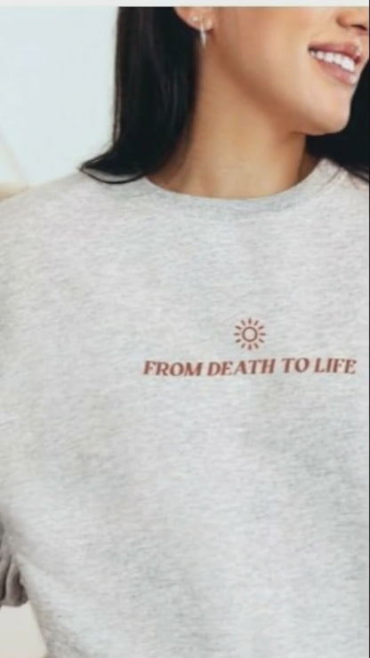 Christian Sweatshirt Death Could Not Hold Him Unisex Graphic Fleece Pullover