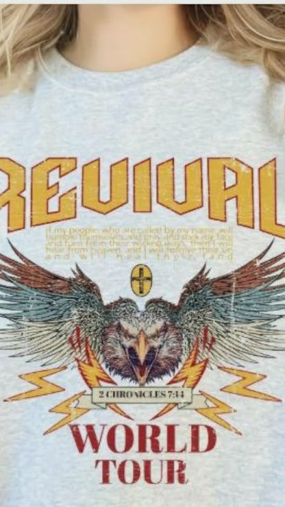 Christian Sweatshirt Vintage Concert Revival Unisex Size Up for Oversized