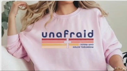 Christian Sweatshirt Unafraid Streetwear Style Unisex Oversized Custom Design