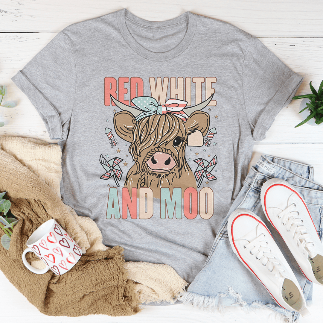Red White And Moo Tee-2