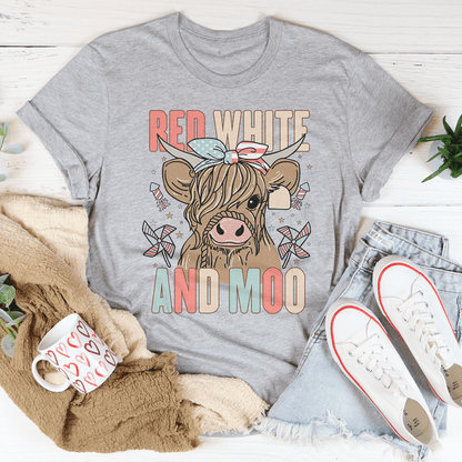 Red White And Moo Tee-2