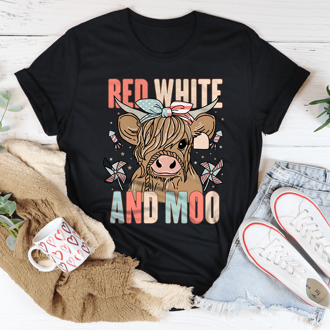 Red White And Moo Tee-1