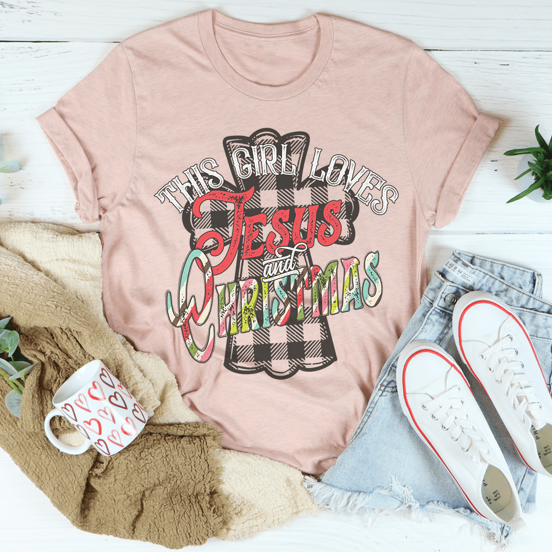 This Girl Loves Jesus & Christmas Tee-2