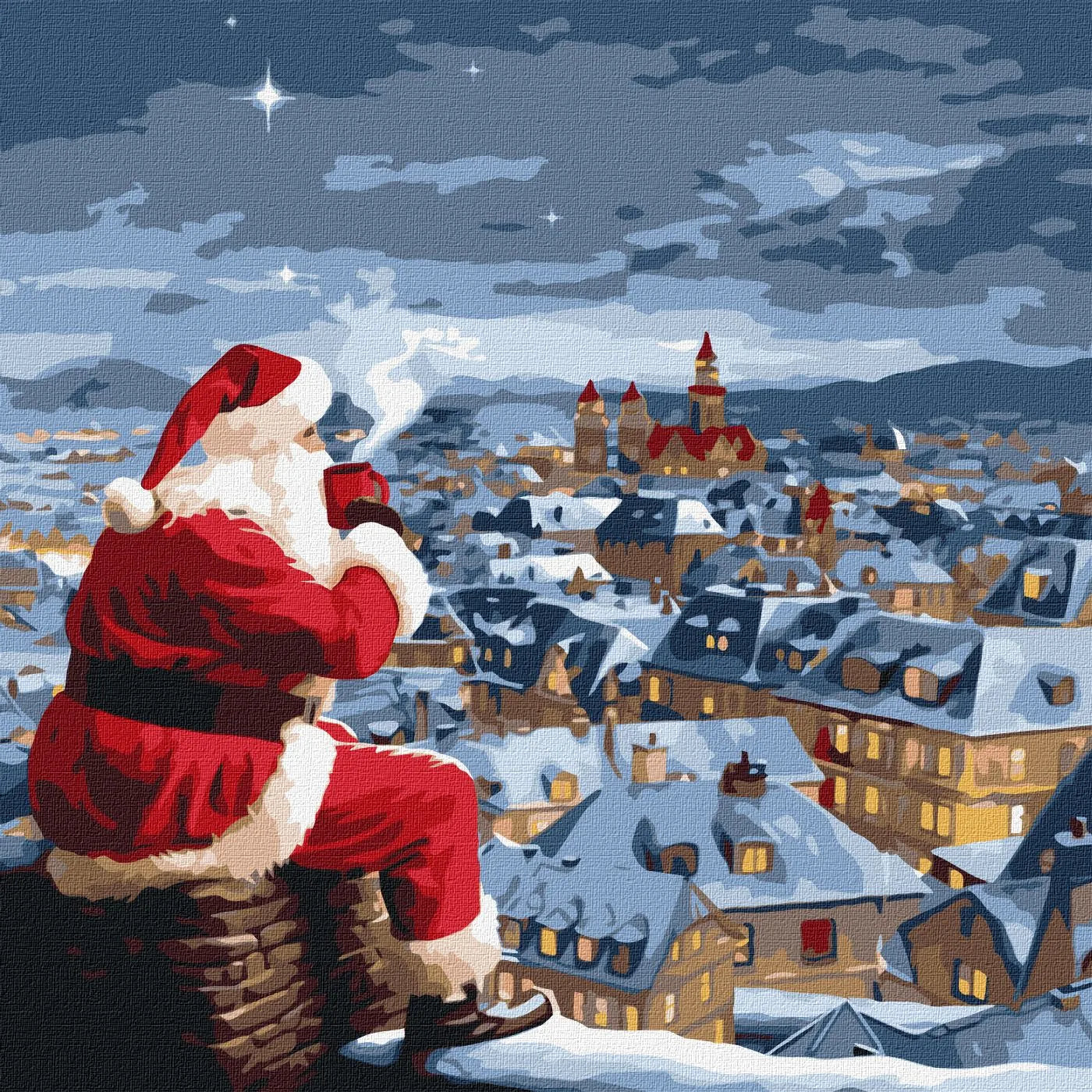Painting by Numbers kit Christmas night KHO8352-1