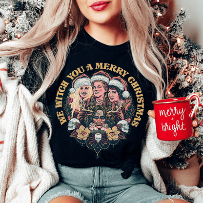 We Witch You A Merry Christmas Tee-0