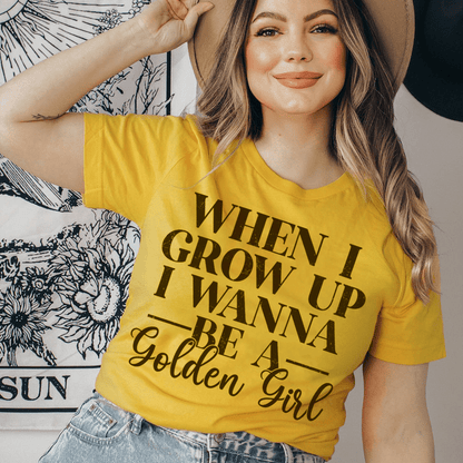 Golden Girl Tee Soft Cotton Comfort Unisex Jersey Shirt For All Ages Premium Everyday Wear