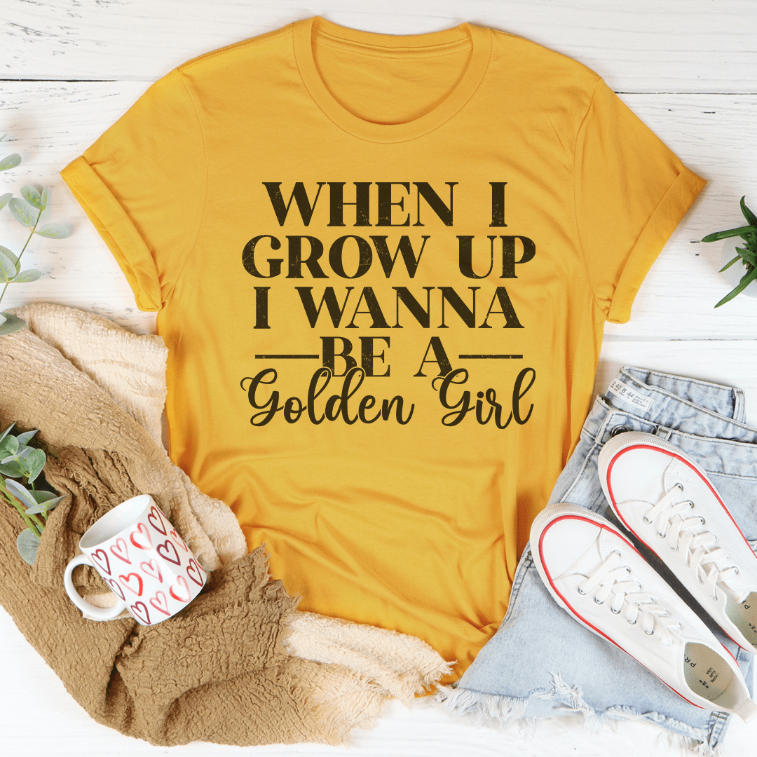Golden Girl Tee Soft Cotton Comfort Unisex Jersey Shirt For All Ages Premium Everyday Wear