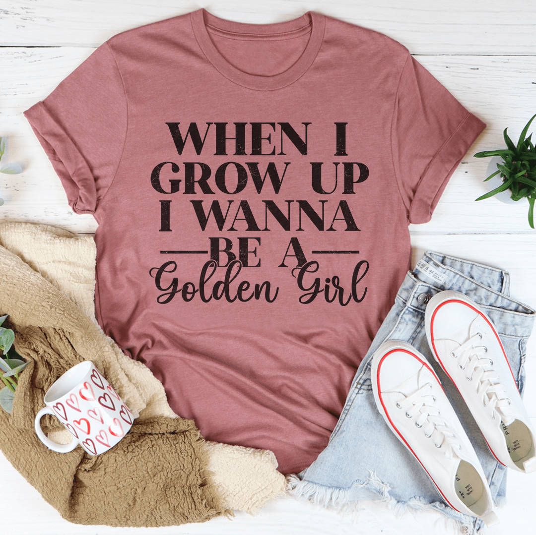 Golden Girl Tee Soft Cotton Comfort Unisex Jersey Shirt For All Ages Premium Everyday Wear