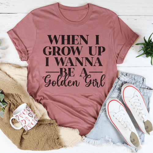 Golden Girl Tee Soft Cotton Comfort Unisex Jersey Shirt For All Ages Premium Everyday Wear