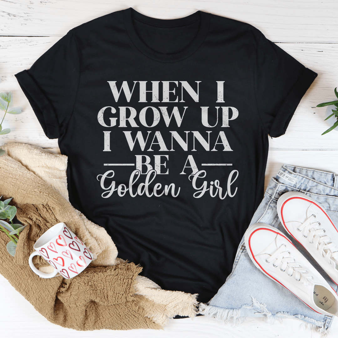 Golden Girl Tee Soft Cotton Comfort Unisex Jersey Shirt For All Ages Premium Everyday Wear