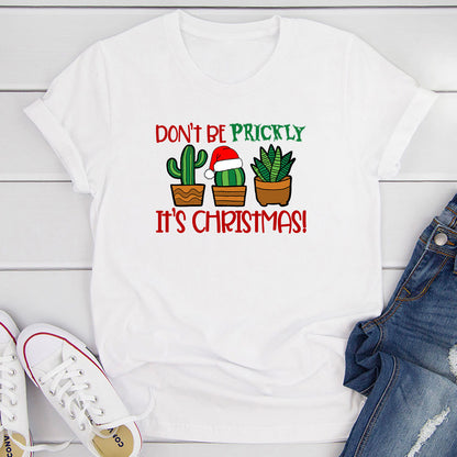 Don't Be Prickly It's Christmas T-Shirt-14